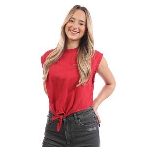 Off White Womens/Ladies Arrow Crop T-Shirt / Red